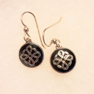 Brighton Black & Silver Plate Earrings
